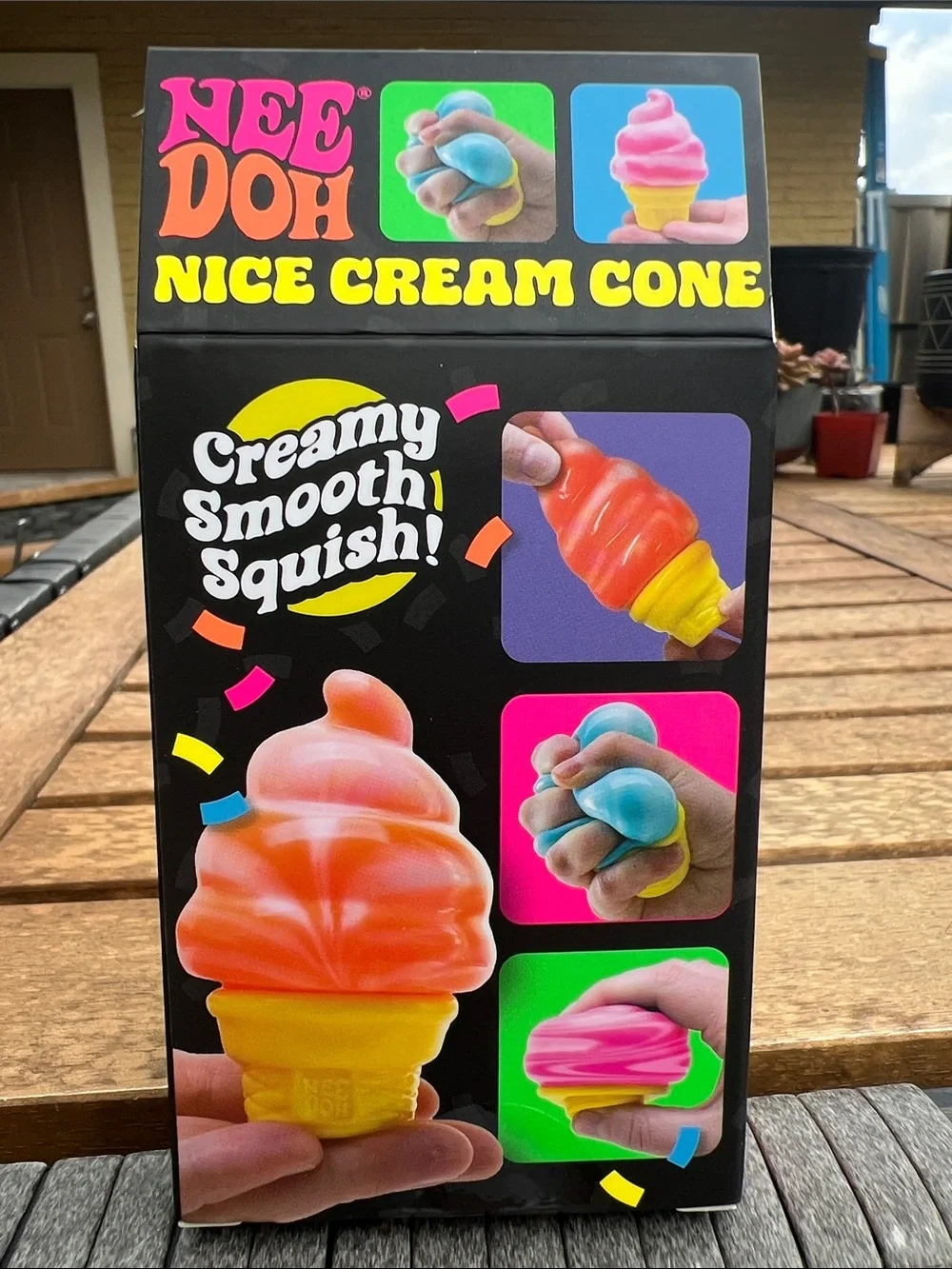 **AUTHENTIC** NeeDoh Nice Cream Cone Orange Ice Cream Squish
